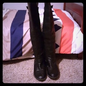 Black knee high boots